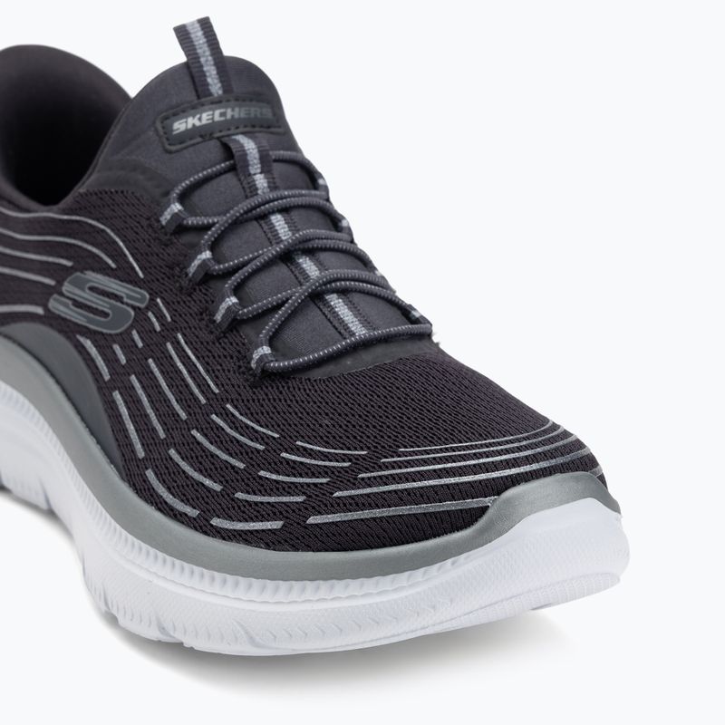 Buty damskie SKECHERS Summits Plus Soft Luster charcoal/silver 7