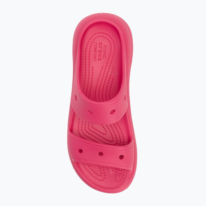 Klapki damskie Crocs Classic Crush Sandal dragon fruit 5