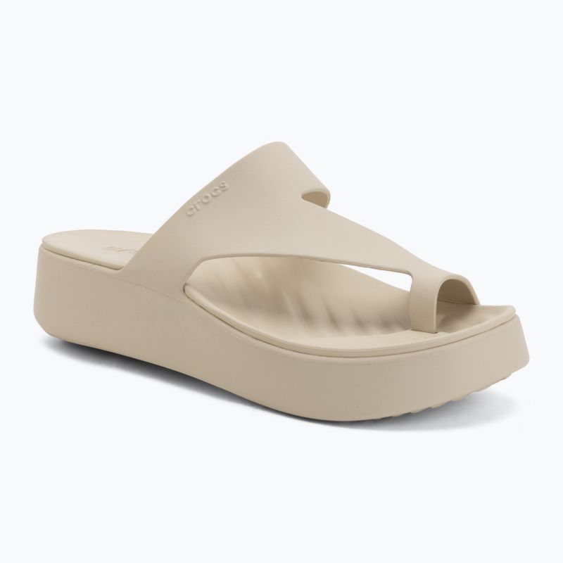 Japonki damskie Crocs Getaway Platform Toe Loop sandstone