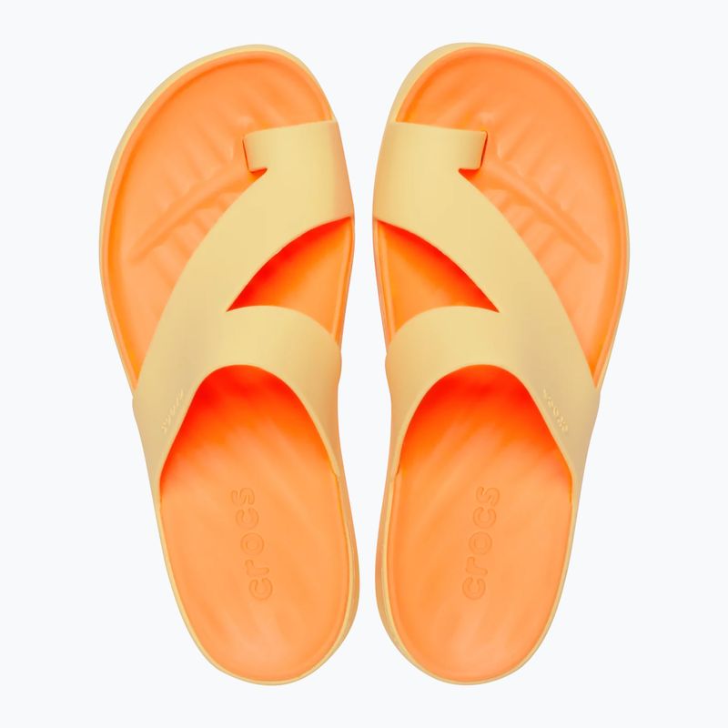Japonki damskie Crocs Getaway Platform Toe Loop golden hour 11