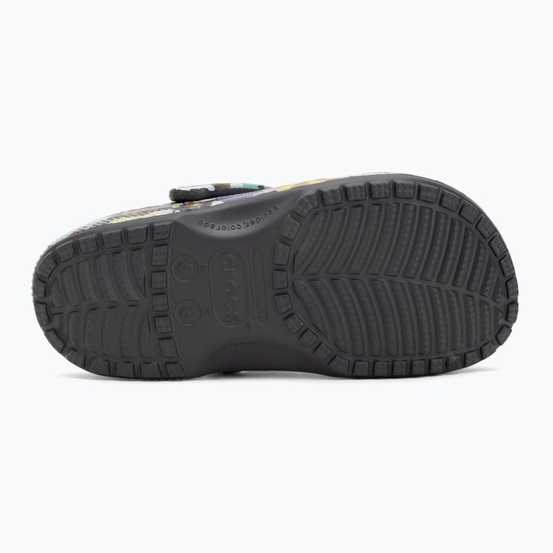 Klapki Crocs Classic Painted Floral black sand 5