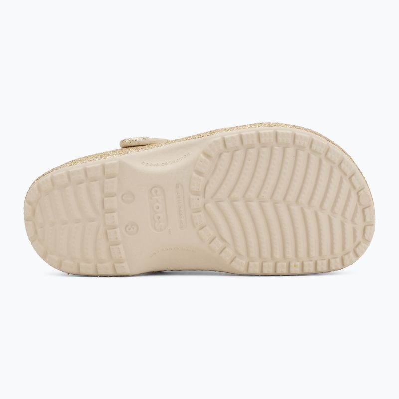 Klapki dziecięce Crocs Classic Chunky Glitter sandstone 5