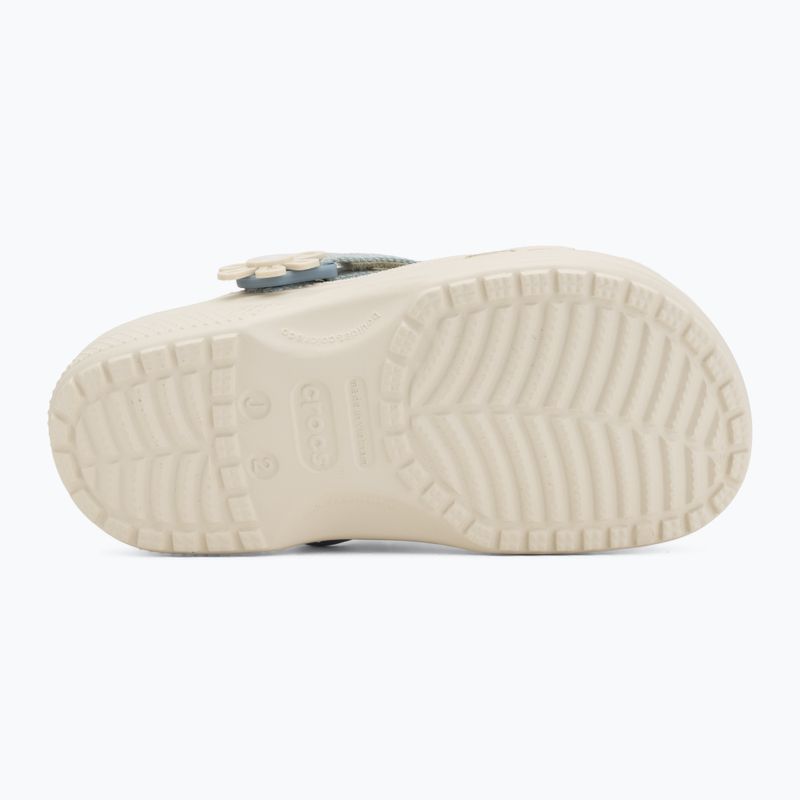 Klapki dziecięce Crocs Classic Denim Flower Adjutment Backstrap summit white 5