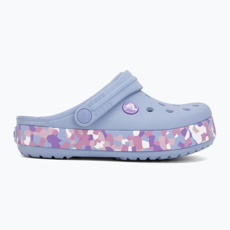 Klapki dziecięce Crocs Crockband Glow Confetti Band blue haze/multi 3