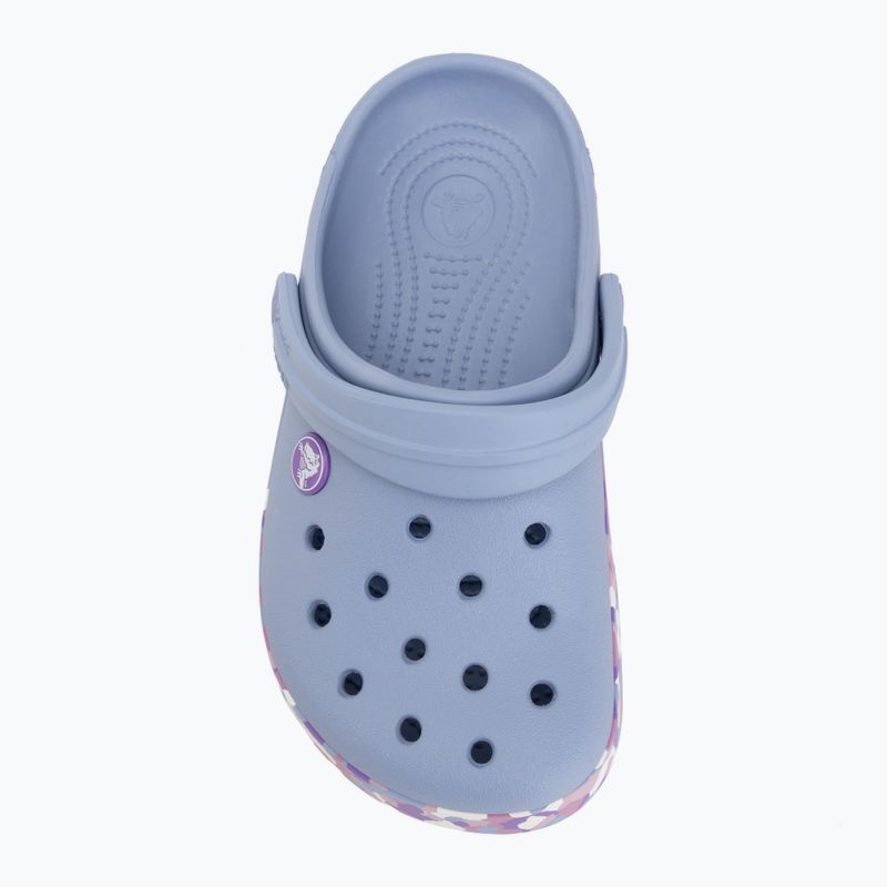 Klapki dziecięce Crocs Crockband Glow Confetti Band blue haze/multi 6