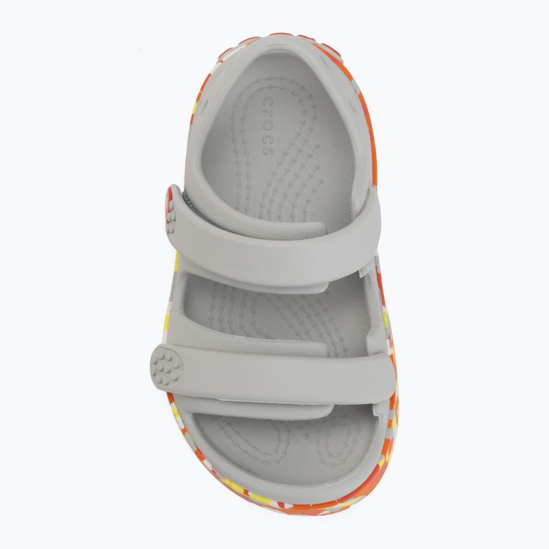 Sandały dziecięce Crocs Crocband Cruiser Glow Confetti Band atmosphere/flame 5