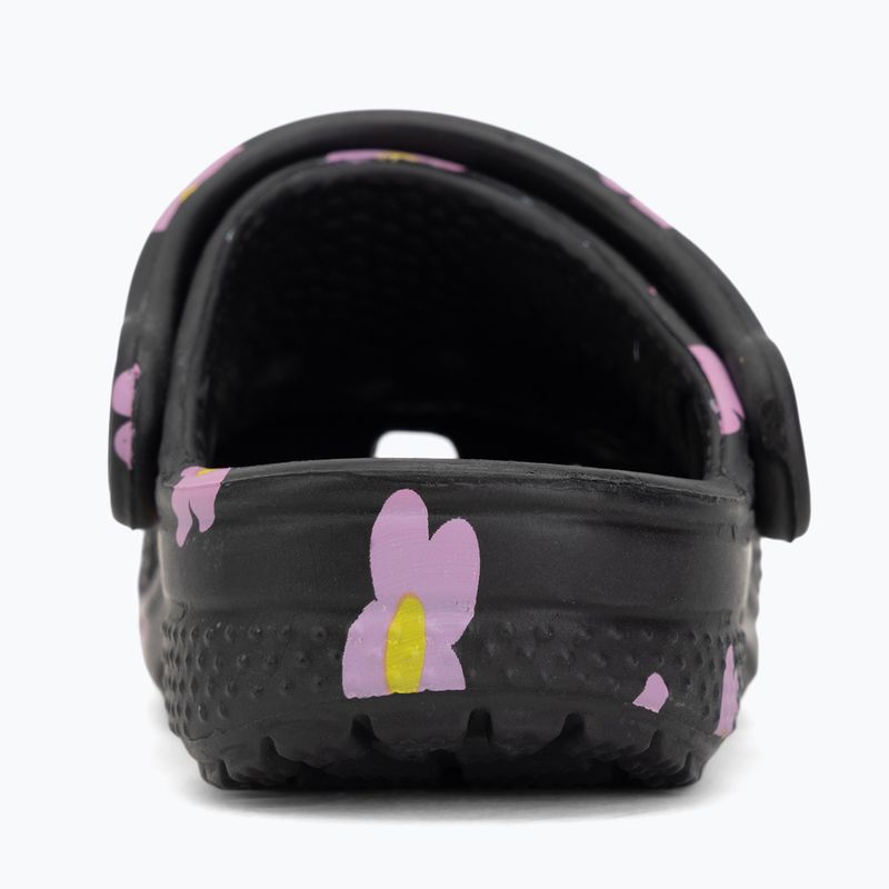 Klapki dziecięce Crocs Classic Flower 212671 black 7