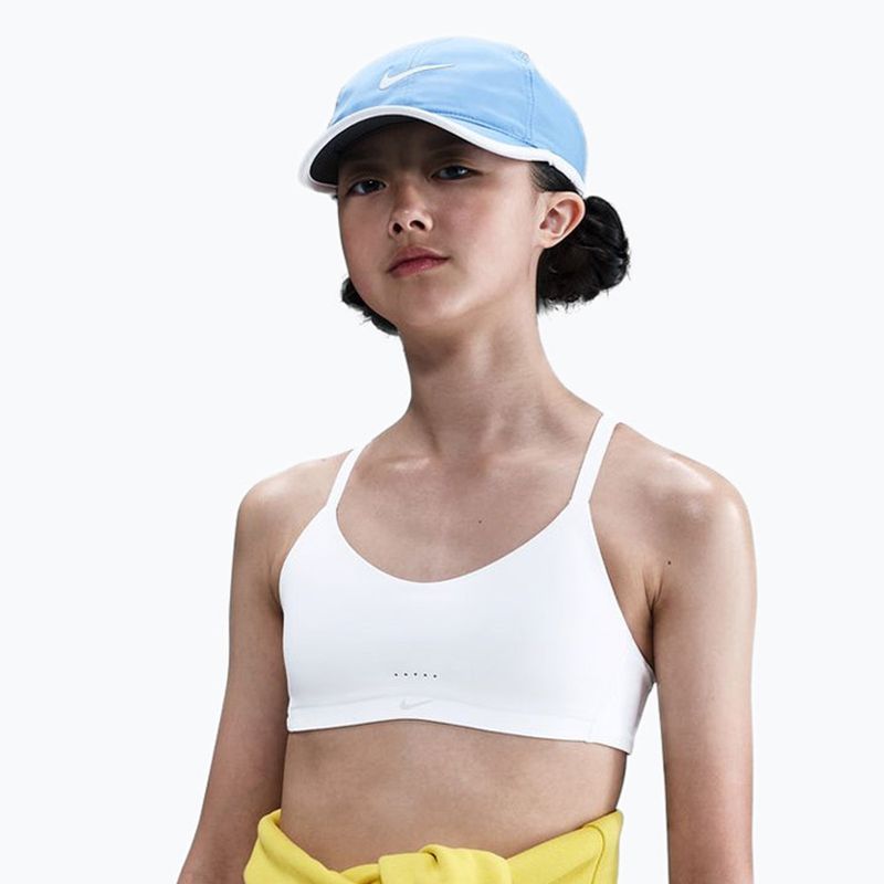 Biustonosz dziewczęcy Nike Alate White/Light Smoke Grey