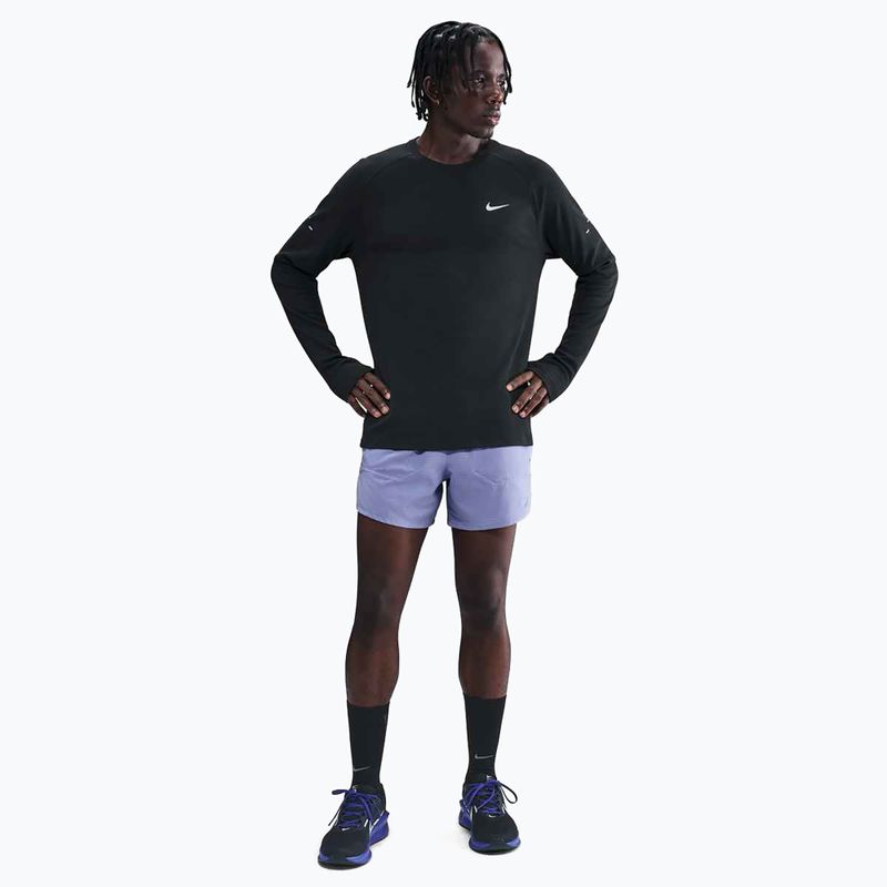 Longsleeve do biegania męski Nike Stride Dri-Fit Waffle Crew black