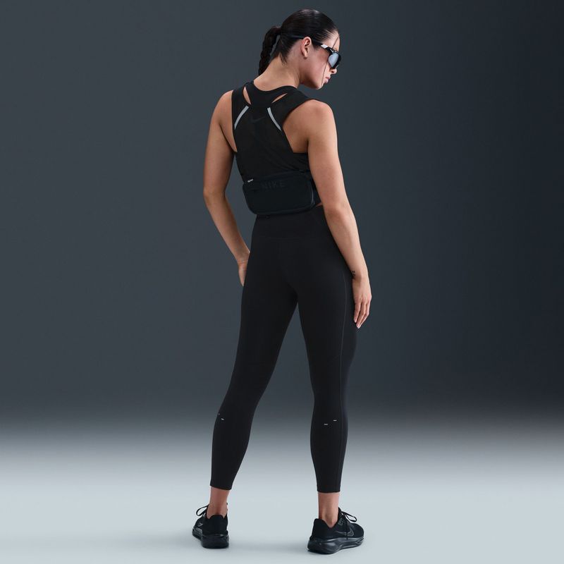Legginsy do biegania damskie Nike Tempo Swoosh Run High-Waisted 7/8 black/white 8