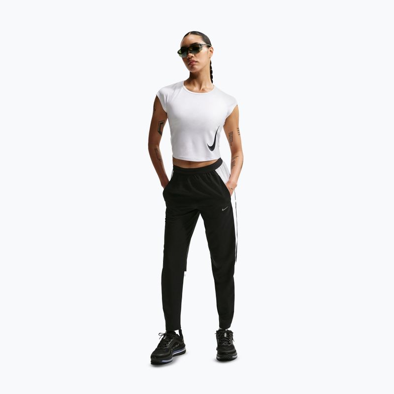 Spodnie do biegania damskie Nike Tempo Swoosh Dri-Fit Mid-Rise 7/8 black/white 2