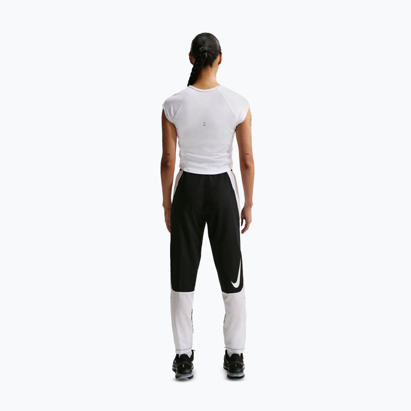 Spodnie do biegania damskie Nike Tempo Swoosh Dri-Fit Mid-Rise 7/8 black/white 3