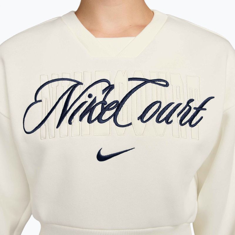 Bluza damska Nike Court Collection French Terry Crew Neck sail/midnight navy 3