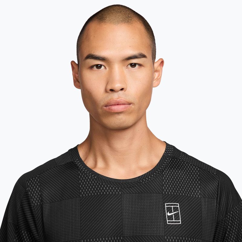 Koszulka tenisowa męska Nike Court Dri-Fit Advantage Print black/white 3