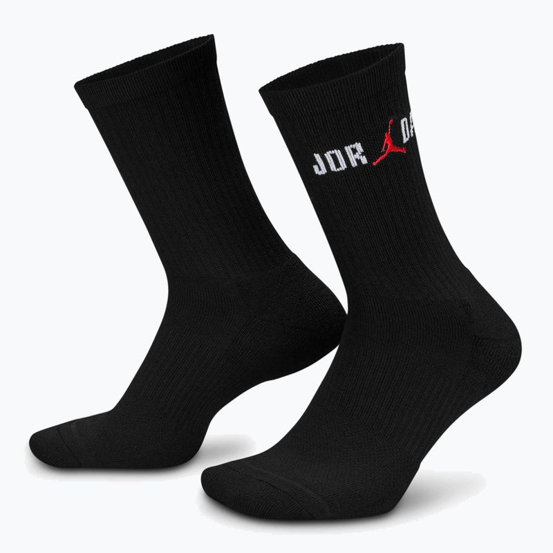 Skarpety Nike Jordan Everyday Crew 1 para black/white/university red 5