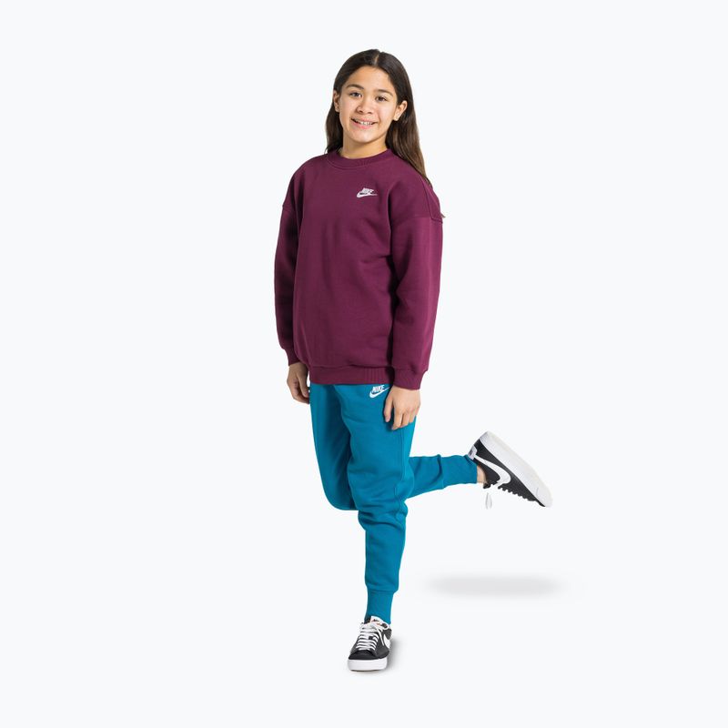 Bluza dziecięca Nike Sportswear Club Fleece bordeaux/white 2