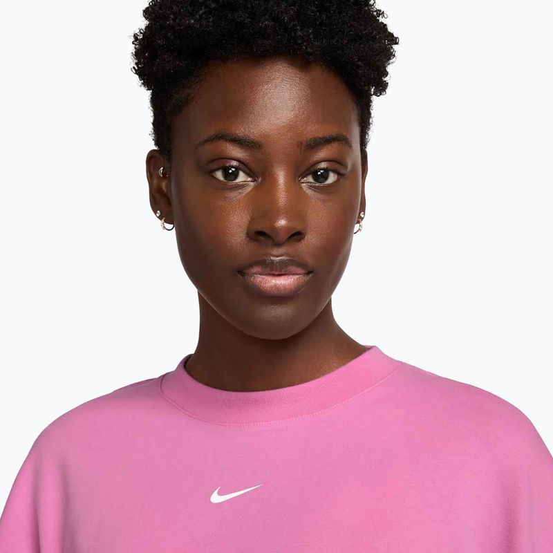 Bluza treningowa damska Nike Pro Dri-Fit Loose Crew-Neck playful pink/pink foam/white 3