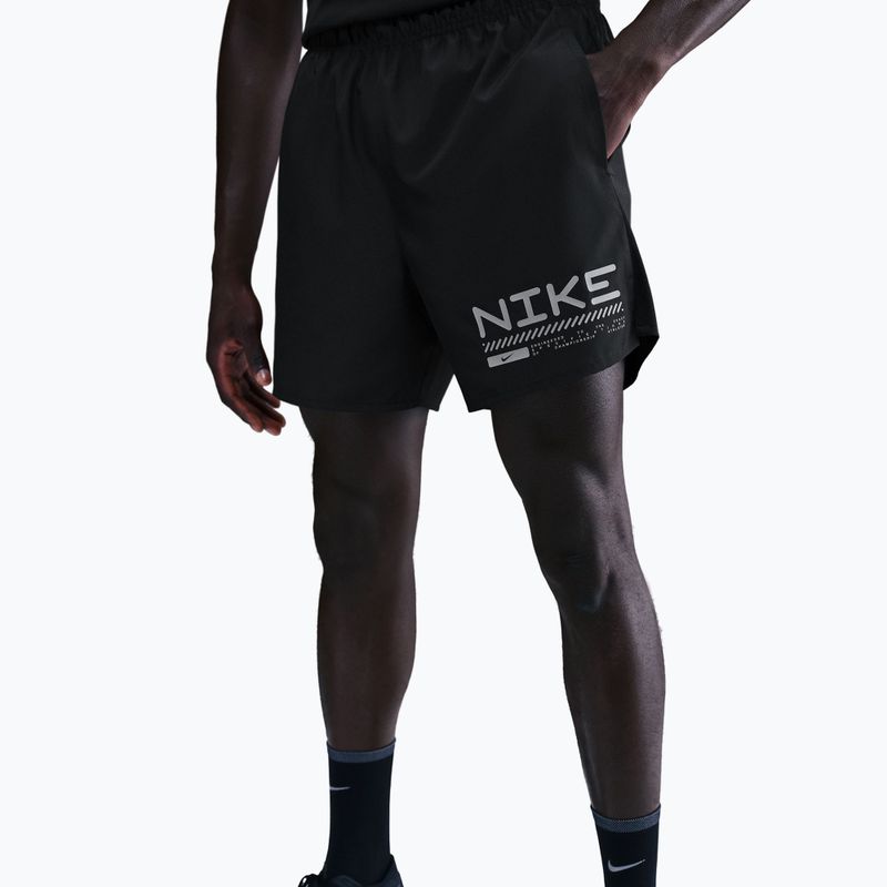 Spodenki do biegania męskie Nike Challenger Winterized 2in1 black/anthracite