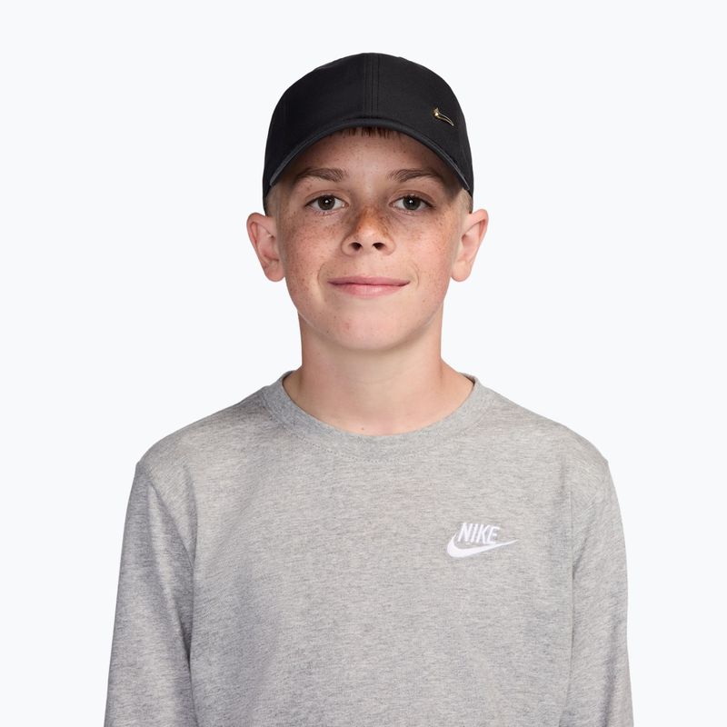 Czapka z daszkiem dziecięca Nike Dri-FIT Club black/flt gold 6