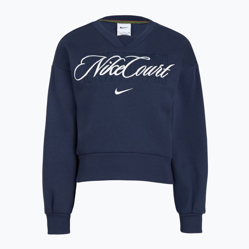 Bluza damska Nike Court Collection French Terry Crew Neck midnight navy/sail 4