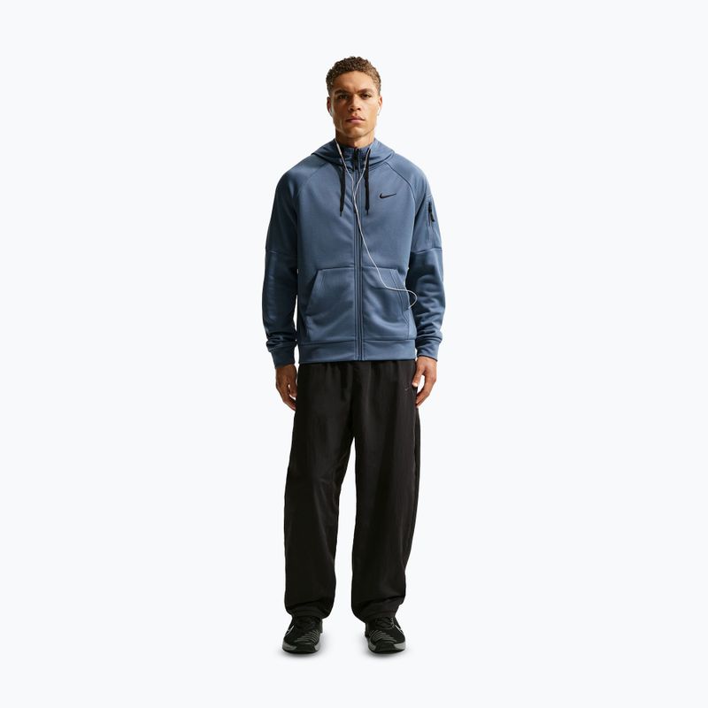 Bluza treningowa męska Nike Therma Fit Full-Zip diffused blue/diffused blue/black 2