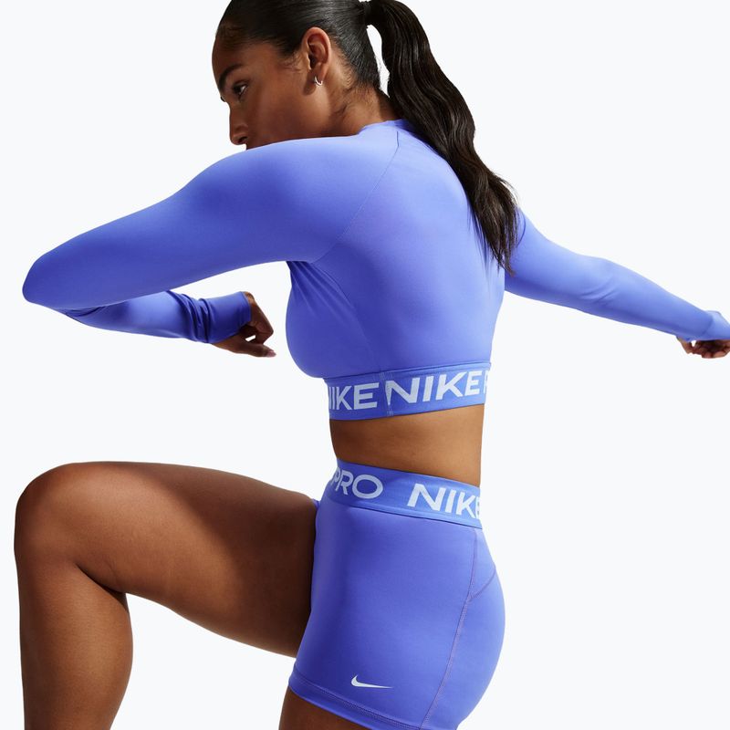 Spodenki damskie Nike Pro Mid-Rise Biker 3" sapphire/white 5