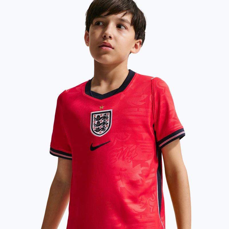 Koszulka piłkarska dziecięca Nike Anglia 2026 Stadium Away speed red/obsidian/white/obsidian 8