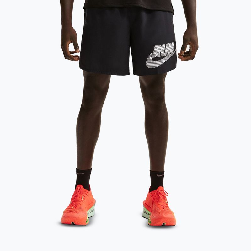Spodenki męskie Nike Challenger Dri-Fit Brief-Lined 7" black/white