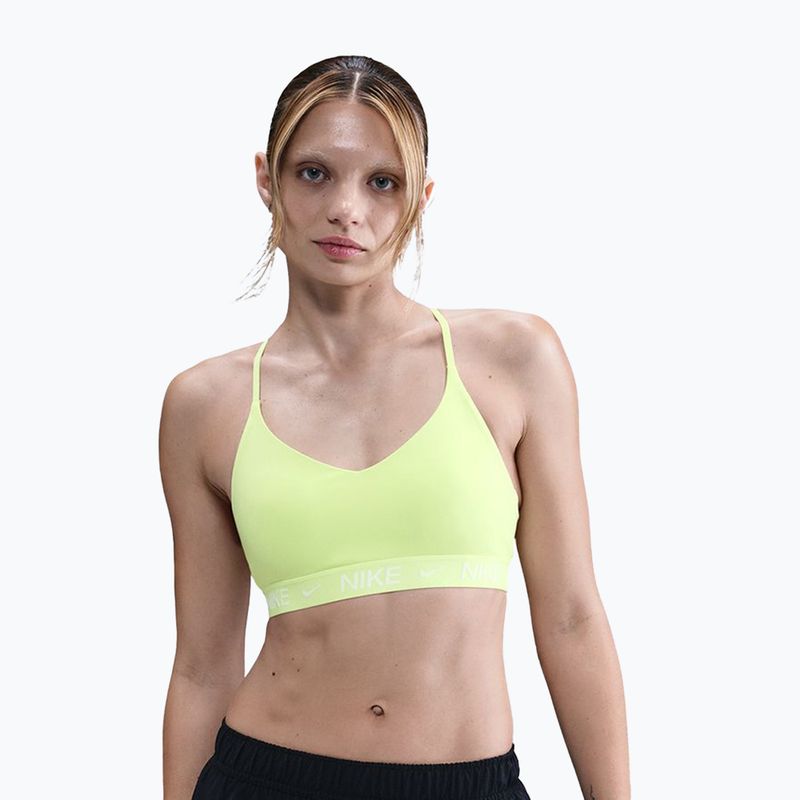 Biustonosz treningowy Nike Dri-Fit Indy Light Support light lemon twist/white pearl