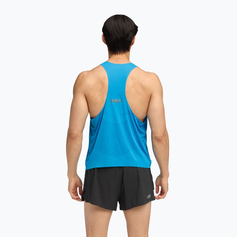 Koszulka do biegania męska HOKA Race Singlet hoka blue 3