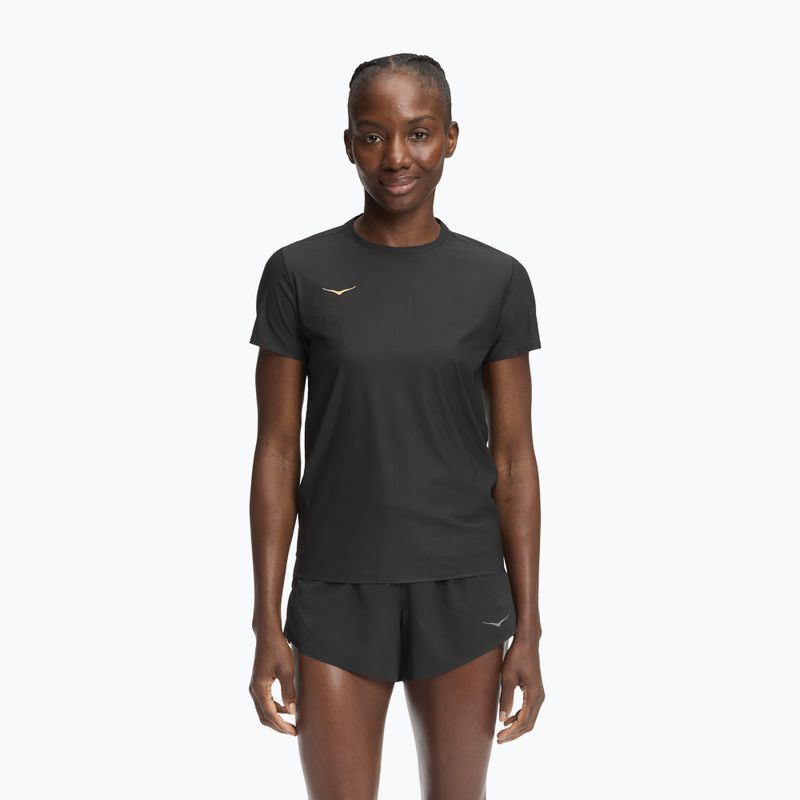 Koszulka do biegania damska HOKA Airolite 2.0 black/gold 3