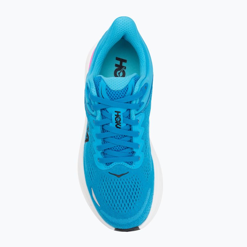 Buty do biegania damskie HOKA Bondi 9 skyward blue/neon fuchsia 5
