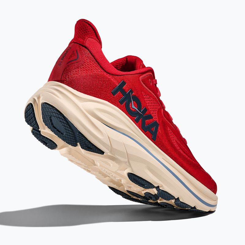 Buty do biegania męskie HOKA Clifton 10 vermillion/varsity navy 5