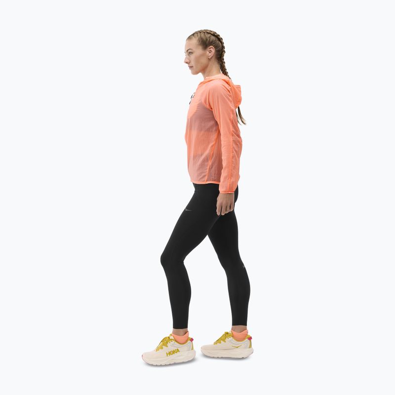 Kurtka do biegania damska HOKA Skyflow neon cantaloupe 2