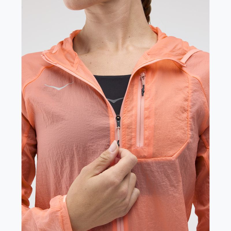 Kurtka do biegania damska HOKA Skyflow neon cantaloupe 5