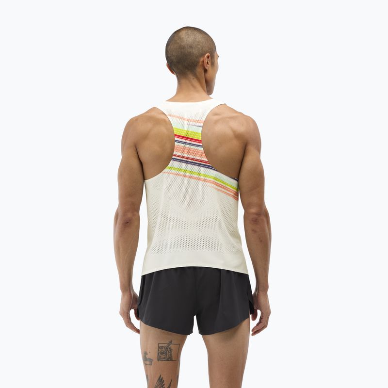 Koszulka do biegania męska HOKA Race Day Singlet alabaster flare 3