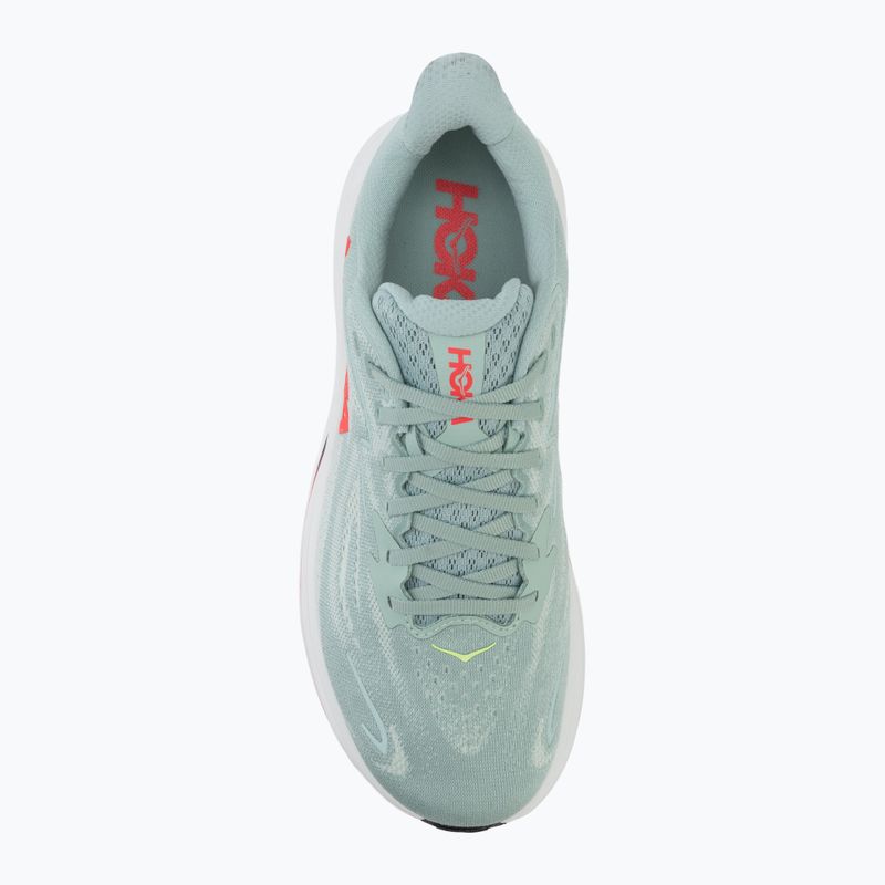 Buty do biegania męskie HOKA Clifton 10 Wide sage/neon flame 5