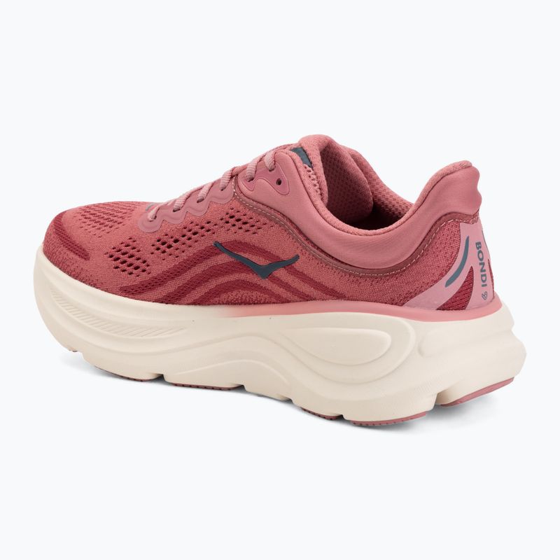 Buty do biegania damskie HOKA Bondi 9 Wide lingonberry/cranberry 3