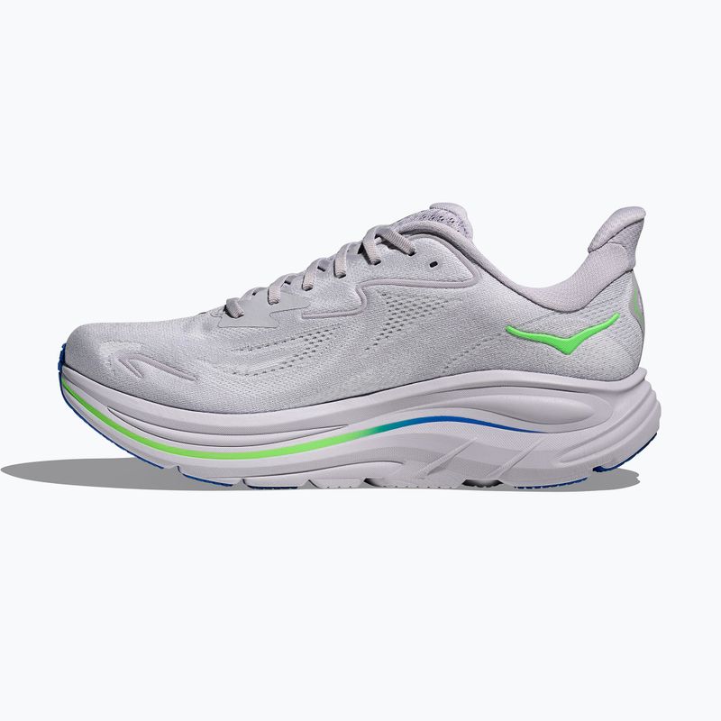 Buty do biegania męskie HOKA Clifton 10 Wide ash grey/neon green 4