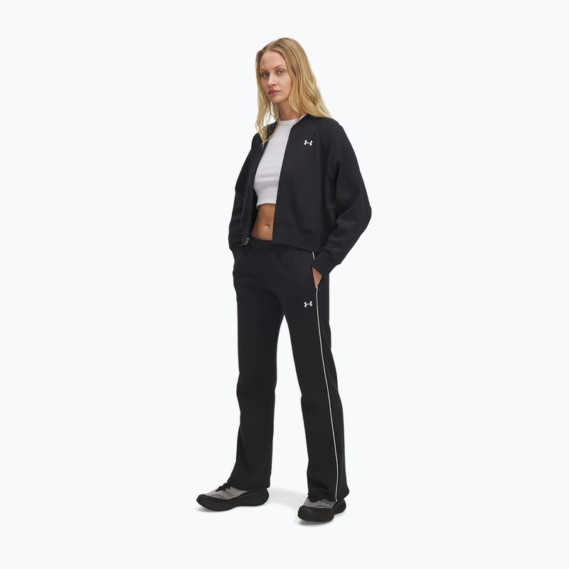 Spodnie damskie Under Armour Rival Fleece Piped black/white 2