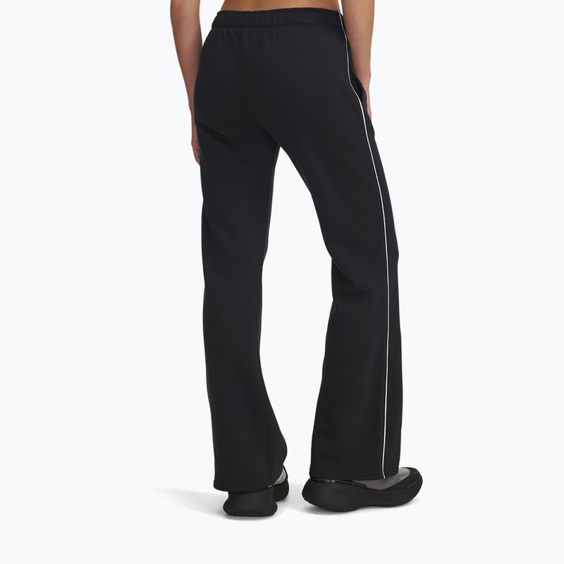 Spodnie damskie Under Armour Rival Fleece Piped black/white 3