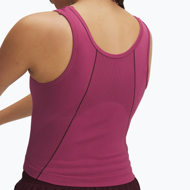 Koszulka treningowa damska Under Armour Vanish Seamless Tank fuchsia dusk/dark maroon/dark maroon 3