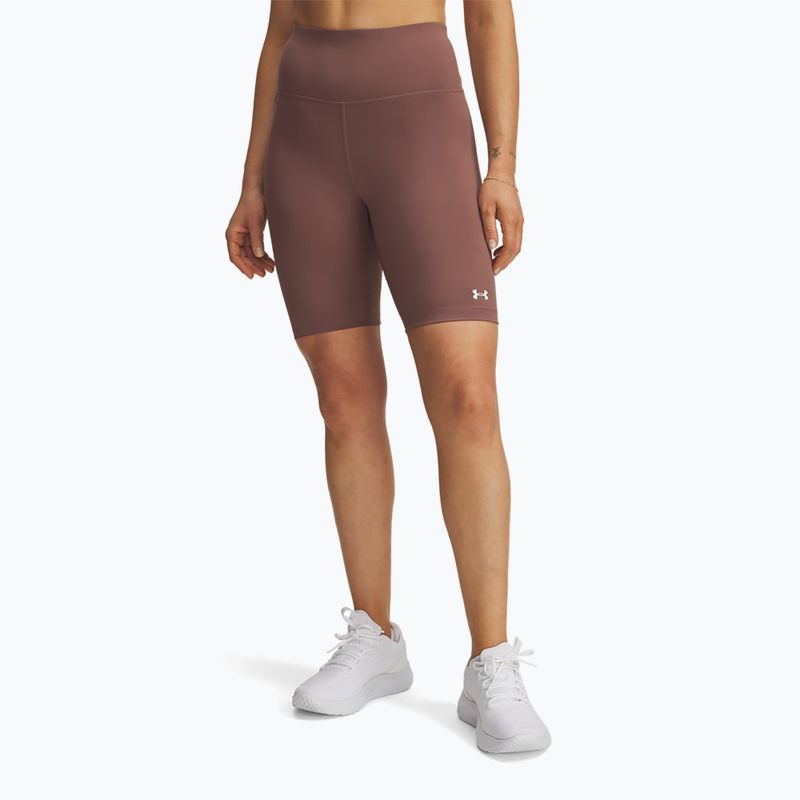 Spodenki treningowe damskie Under Armour Motion Bike EMEA sierra taupe/white