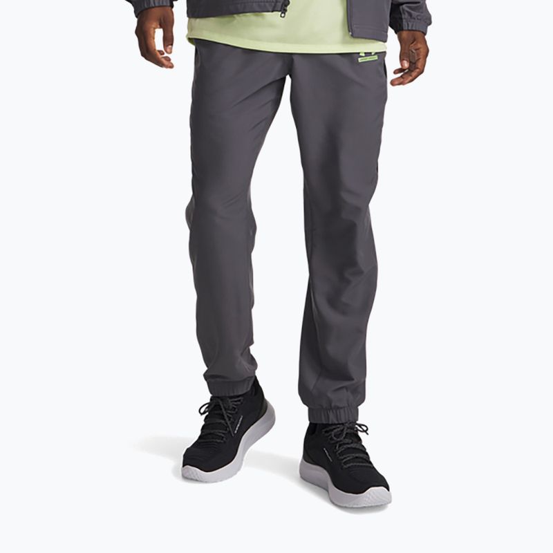 Spodnie męskie Under Armour Tech Sport castlerock/black/lumos lime