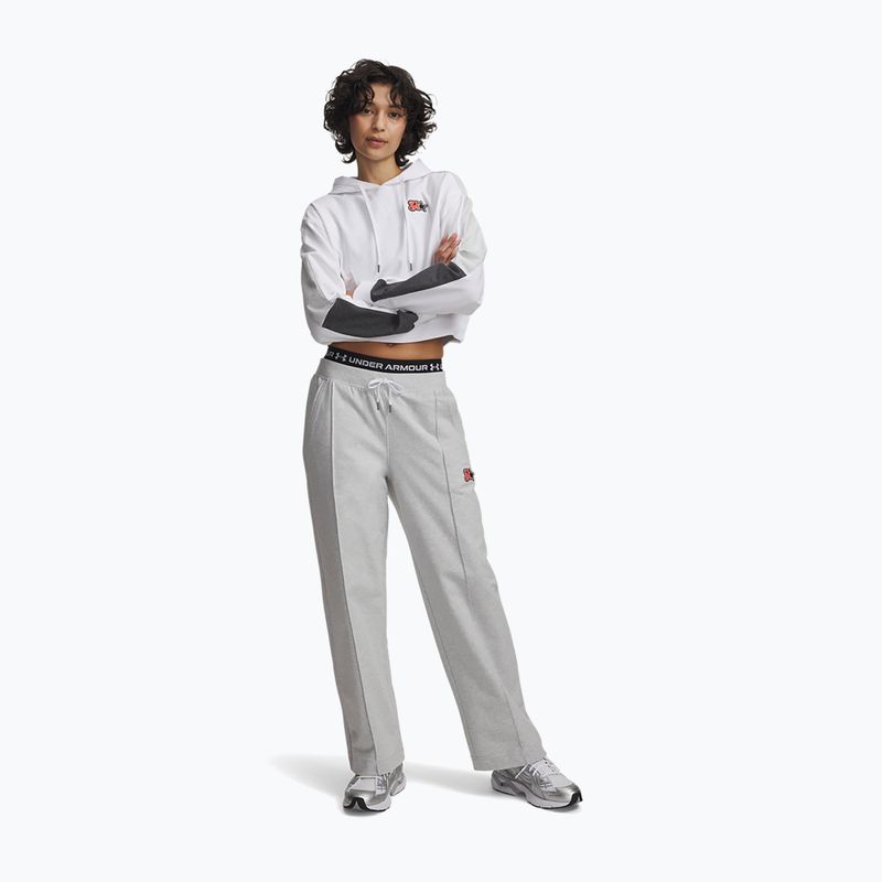 Spodnie damskie Under Armour Sport Terry Trend halo gray light heather/black 2