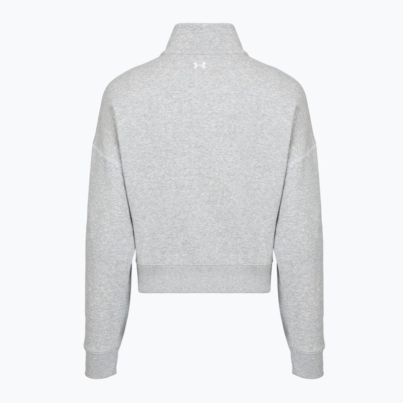 Bluza damska Under Armour Rival Fleece Script HZ mod gray light heather/white 2