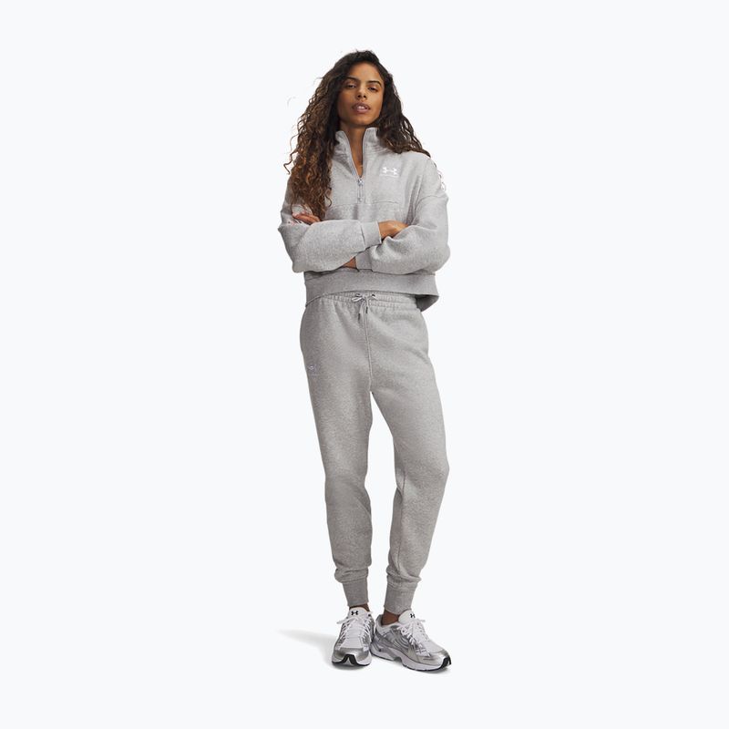 Spodnie damskie Under Armour Icon Fleece Jogger mod gray llght heather/white 2