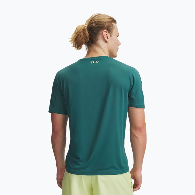 Koszulka treningowa męska Under Armour Tech Taping rack green/fade green 2