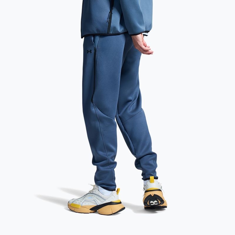 Spodnie męskie Under Armour Unstoppable Fleece Jogger Downpour Gray/Black 4