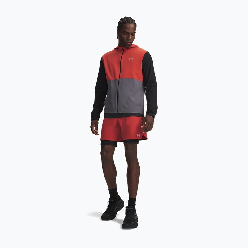 Spodenki do biegania męskie Under Armour Velociti Pro 2IN1 Shorts heritage red/reflective 2